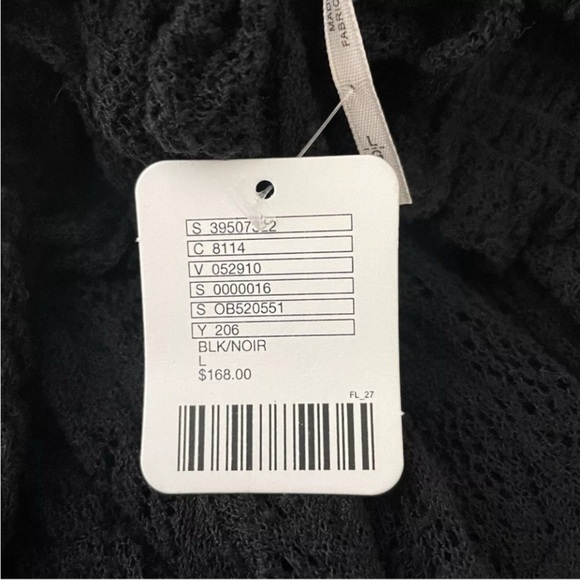 NWT Free People Women’s Black Knit Lace Bell Sleeve Gothic Fairy Mini Dress L - Picture 8 of 10